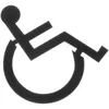 Banyo Aksesuar Seti Engelli Tuvalet Kapı İşareti Amblemler İşaretler Handikap Paslanmaz Çelik Duvar Banyo İşletme