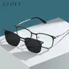 Ceofy hommes lunettes cadre magnétique lunettes de soleil polarisées myopie Prescription mode pour les femmes 240119