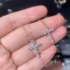 Designer TiffanyJewelry Tiffanybracelet T Family Cross Collier Full Diamond Cross x Cross Pendant Unisexe