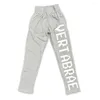 Mens Pants Vertabrae Sweatpants Hip Hop Street Letter Printed Loose Casual Mens Haruku Elastic Waist Drawstring Jogging