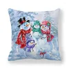 Pillow Merry Christmas Cover Gift Santa Snowman Angel Reindeer Robin Printed Winter Home Decor Pillowcase For Sofa