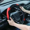 Cubiertas de volante Cubierta de automóvil PU Cuero de alta calidad Suave Prevenga manchas y rasguños Universal para ruedas de 37-38 cm Auto