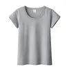 Dames T-shirts 2024 Zomer Dames Katoenen T-shirts met korte mouwen Mode Dames Witte T-shirts