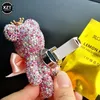 Désodorisant de voiture en cristal de diamant mignon, Clip de ventilation, décor d'ours de dessin animé, parfum, diffuseur automatique, accessoires de parfum