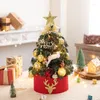 Juldekorationer 60 cm 45 cm DIY -träd med LED Merry för hem 2024 Ornament Navidad Year