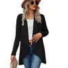 Kvinnors stickor 2024 Autumn Top Long Sleeve Women Cardigan Solid Color Loosed Leisure Sticked Tops Treater