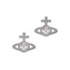 Planet Earring Designer Viviane pour femme Vivienenwestwoods Empress Dowager Cross Line Saturn Pearl Boucles d'oreilles pour femmes Lumière Luxe Simple et Brillant Plein Diamant E