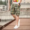 Mens Medium Pants Summer Cotton Bekväm utomhussportstrandbyxor Trend Plaid Shorts Loose Straight Large Size Cargo Pants 240130