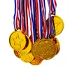 100 stks Kinderen Goud Plastic Winnaars Medailles Sport Dag Party Bag Prijs Awards Speelgoed Voor party decor 240127