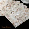 30 cm Natural Shell Mosaic Tile Sticker Sheet Mother of Pearl Wallpaper för inre dekoration Badrum Kök Väggplattor 240123