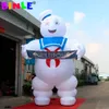 10mH (33ft) Avec ventilateur en gros Ghostbuster gonflable géant sur mesure reste puft Marshmallow Man avec bannière publicitaire lumières LED pour la décoration d'Halloween