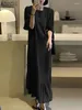 Party Dresses ZANZEA Women Elegant Maxi Ruffled Hem Robe Half Sleeve O-Neck Solid Sundress Female Fashion Casual Dress