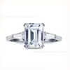 Designer Tiffaney Jewelry T Family 925 Sterling Silver High Carbon Simple Cut Wedding Ring för män och kvinnor