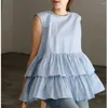 Kvinnors blusar Cake Doll Shirt Loose Round Collar Women Tops and Bloues