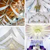 Dekoracja imprezowa sufit sufitowy Drapes Drapy Balcyd Draping Draping Fabric Szyfonowa zasłona do ceremonii Układ sceny sceny