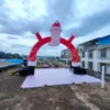 wholesale 8x5m 26x16.4ft Beautiful Inflatable Christmas Santa Claus Arch For Christmas Holiday Decoration