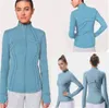 24ss Yoga Define Jacket Dames Effen damesjas Sport Ademende jas Lange mouw Zakken Gymshirt Workout Tops Hardloopoutfit Sportkleding S-L