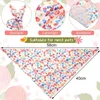 Vêtements pour chiens 20 Pack Floral Bandana Printemps Fleur Pet Triangle Bavoir Écharpe Daisy Rose Foulard Réglable Pour Chiens Et Chats