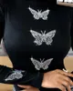 Women's T Shirts 2024 Womens Casual T-shirt Femme Fashion Farterfly Pattern Patted Long Sleeve Tops Shirt XS-5XL