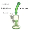 Shisha Recycler Öl Rig Bubbler Bongs 10 Zoll Höhe und Perc mit 14 mm Glasschale 520 g Gewicht BU23A