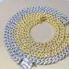 Wholesale Custom Iced Out Bling 8mm 20inches Diamonds Chain Gold Plated Men Women Cuban Necklaces