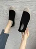 Bequeme Damenschuhe mit flachem Boden, Frühlings- und atmungsaktives Mesh, lässig, vulkanisierte Damen-Arbeitshalbschuhe, flache Schuhe 240126