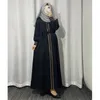 Etniska kläder Arab Robe Fashion Mellanöstern Muslimska Kaftan Dubai Fixa Diamond Party Evening Dresses for Women