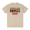 Homens Camisetas Drake Vintage T-shirt Impressionante Hip Hop Rapper Casual Retro Gráfico Algodão Homens Camisa Tee Camiseta Womens Tops