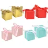 10 pezzi di carta dorata scatola di caramelle confezione regalo scatola di cioccolato per bambini baby shower festa di compleanno matrimonio decorazione natalizia 240205