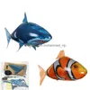 Party Decoration Wholesale Air Swimmer Ir Rc Shark Clownfish Flying Fish Assembly Clown Remote Control Balloon Inflatable Funny Toys Dhtff