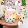 25/35CM illuminent l'oreiller de thé à bulles en peluche en peluche Boba avec des veilleuses colorées LED brillant Super doux en peluche enfant cadeau 240202