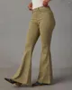 Dżinsowe dżinsy kobiety solidne dżinsowe spodnie do wycięcia butów pranie luźne pasty do środkowej pasa