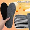 Kadın Socks 4pcs Kendi kendine ısıtılmış termal spor tabanları ayaklar için kış kalınlaşmış yün içi inol şok emme ayakkabı pedleri erkekler