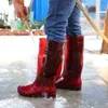 Stivali da pioggia da lavoro di sicurezza da uomo Scarpe da acqua impermeabili in PVC Stivali da pioggia invernali Stivali da pioggia al ginocchio antiscivolo autunnali Galosce in gomma maschile 240125