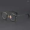 Zonnebrilmonturen Japan Design heren onregelmatig puur titanium vierkant frame brillen dames unieke optische bijziendheid lenzen bril