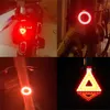 Outros acessórios de iluminação Multi modos de iluminação Luz de bicicleta Carga USB LED Luz de bicicleta Flash Luzes traseiras para montanhas Selim de bicicleta YQ240205