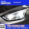 Automatyczne części streamerowe sygnał Sygnał przednie przednie światło działające w ciągu dnia dla Hyundai IX35 Zespół reflektorów LED 10-16 Akcesoria samochodowe