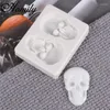 Bakning formar aomily skalleformade silikonformar knepiga halloween diy handgjorda fondant kaka mögel socker hantverk chokladverktyg dekorera