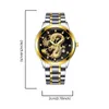 Montres-bracelets de luxe hommes bracelet en acier montre-bracelet Golden Dragon Figure mode dominateur mâles montre à quartz affaires automatique cadeau