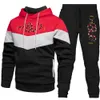 En plein air hommes sports d'hiver survêtement coupe-vent ensembles jogging sweat-shirt pantalon chaud ski survêtement streetwear marque vêtements 240202