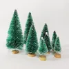 クリスマスの装飾ミニツリーオーナメント人工杉松の冬の雪の風景xmaxテーブルトップDIYクラフト装飾2024