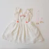 Girl Dresses Summer Casual Dress Ins Style Baby Embroidery Floral Party Kids Cotton Clothes Children Cute Vestidos 2-10Yesrs