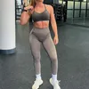 Active Pants Enkelt sömlösa leggings Kvinnor Träna kläder Förstärkta Scrunch Bum Yoga Sports slitage Kontursträng Fitness Tights