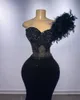 Brilho lantejoulas vestidos de baile 2024 querida sereia vestido de festa para meninas negras sem costas africano vestidos de gala 322