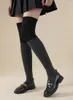 Frauen Socken Damen Stricken Winter Beinlinge Lose Stil Weibliche JK Boot Knie Strümpfe Leggings Warme Stiefel Punk Coole Lange