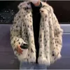 Designer Fur Coat Mens Winter Thickened and Warm Spotted Colored Imitation Fashion Casual Jacket LJL7