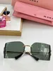 Miui Miui Sonnenbrille Designer ovaler Rahmen Luxus-Sonnenbrille Damen Anti-Strahlung UV400 Persönlichkeit Herren Retro-Brille Platte hochwertig hochwertig