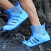 Botas de chuva de alta qualidade à prova d'água PVC borracha antiderrapante sapatos de água capa dia chuvoso homens e mulheres crianças sapato cobre 240125