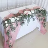 Fiori decorativi Yan 2,7 m Matrimonio artificiale Ghirlanda di eucalipto Runner con centrotavola floreale rustico rosa Decorazione Boho Wed