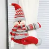 Świąteczne dekoracje kurtyny bukle Święty Mikołaj Snowman Elk Doll Year Prezent Merry Home Dekoracja 2024 Navidad